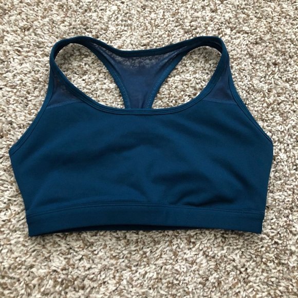 Fabletics Other - Fabletics Solid Navy Sports Work Out Bra Racerback Mesh Panel Size XS